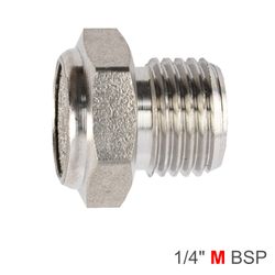 AIRCRAFT Muffler Metal Flat 1/4' Male